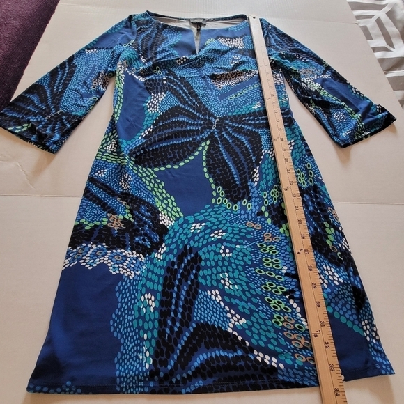 Laundry by Design Blue Sleeve Mini Dress Sz 4 - Picture 4 of 10